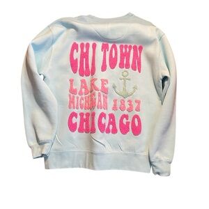 Ragwear Chitown Chicago Aqua Sweatshirt Womens size small